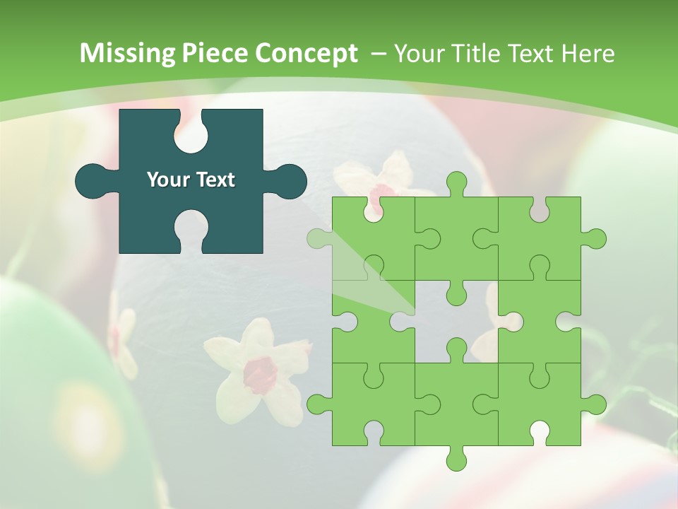 Cheerful Cluster Of Easter Eggs Painted With Rough Strokes - Close Up PowerPoint Template