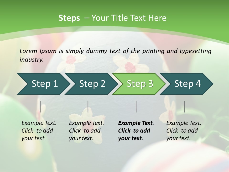 Cheerful Cluster Of Easter Eggs Painted With Rough Strokes - Close Up PowerPoint Template
