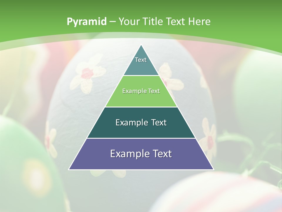 Cheerful Cluster Of Easter Eggs Painted With Rough Strokes - Close Up PowerPoint Template