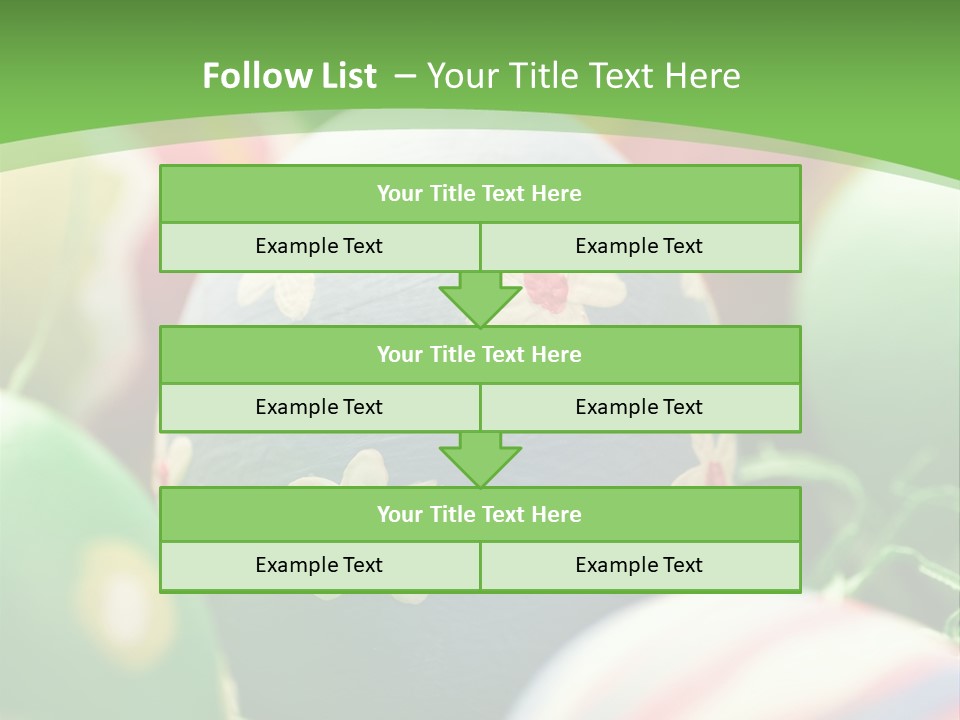 Cheerful Cluster Of Easter Eggs Painted With Rough Strokes - Close Up PowerPoint Template