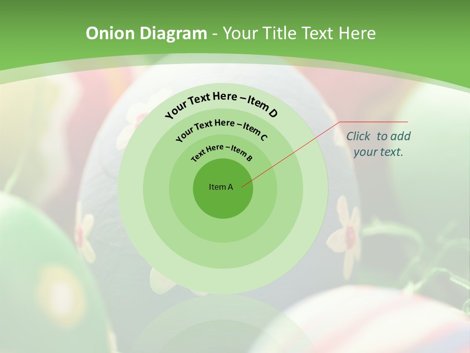 Cheerful Cluster Of Easter Eggs Painted With Rough Strokes - Close Up PowerPoint Template