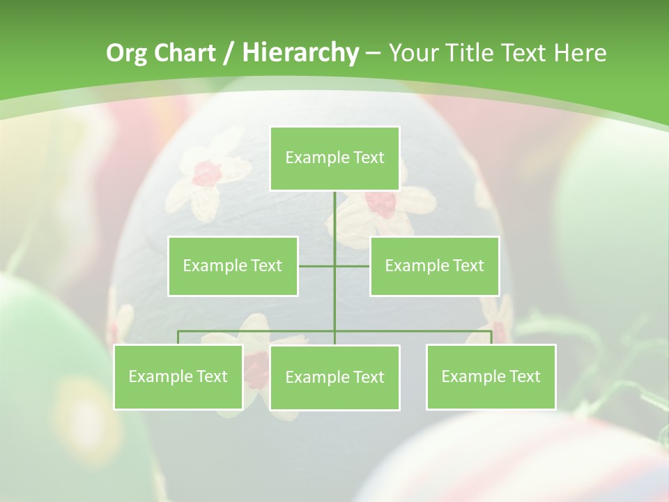 Cheerful Cluster Of Easter Eggs Painted With Rough Strokes - Close Up PowerPoint Template