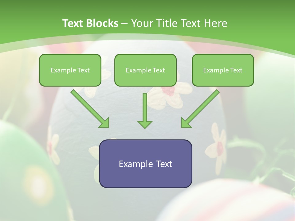 Cheerful Cluster Of Easter Eggs Painted With Rough Strokes - Close Up PowerPoint Template