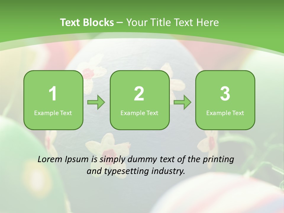 Cheerful Cluster Of Easter Eggs Painted With Rough Strokes - Close Up PowerPoint Template