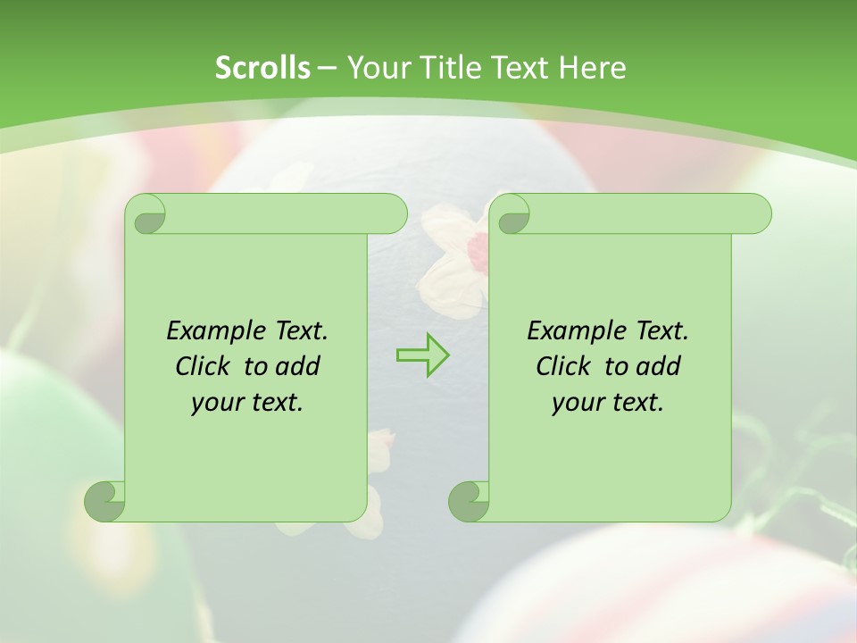 Cheerful Cluster Of Easter Eggs Painted With Rough Strokes - Close Up PowerPoint Template