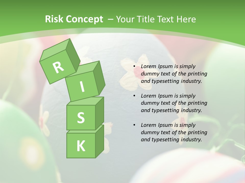 Cheerful Cluster Of Easter Eggs Painted With Rough Strokes - Close Up PowerPoint Template