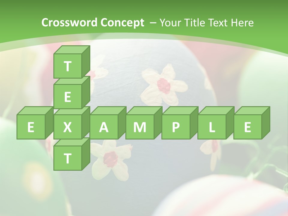 Cheerful Cluster Of Easter Eggs Painted With Rough Strokes - Close Up PowerPoint Template