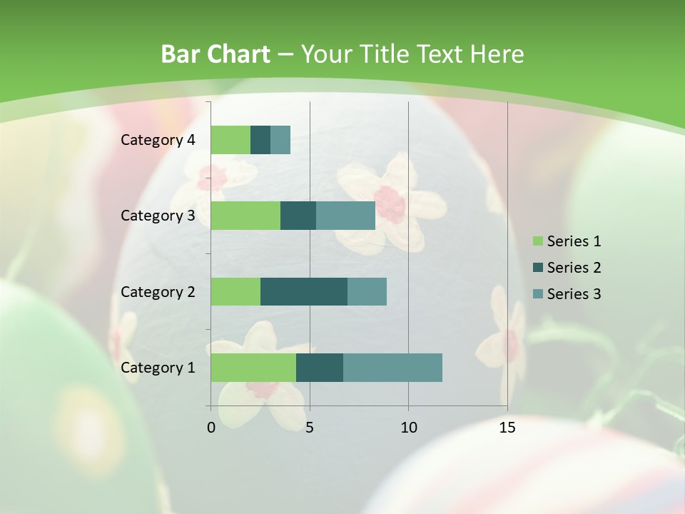 Cheerful Cluster Of Easter Eggs Painted With Rough Strokes - Close Up PowerPoint Template