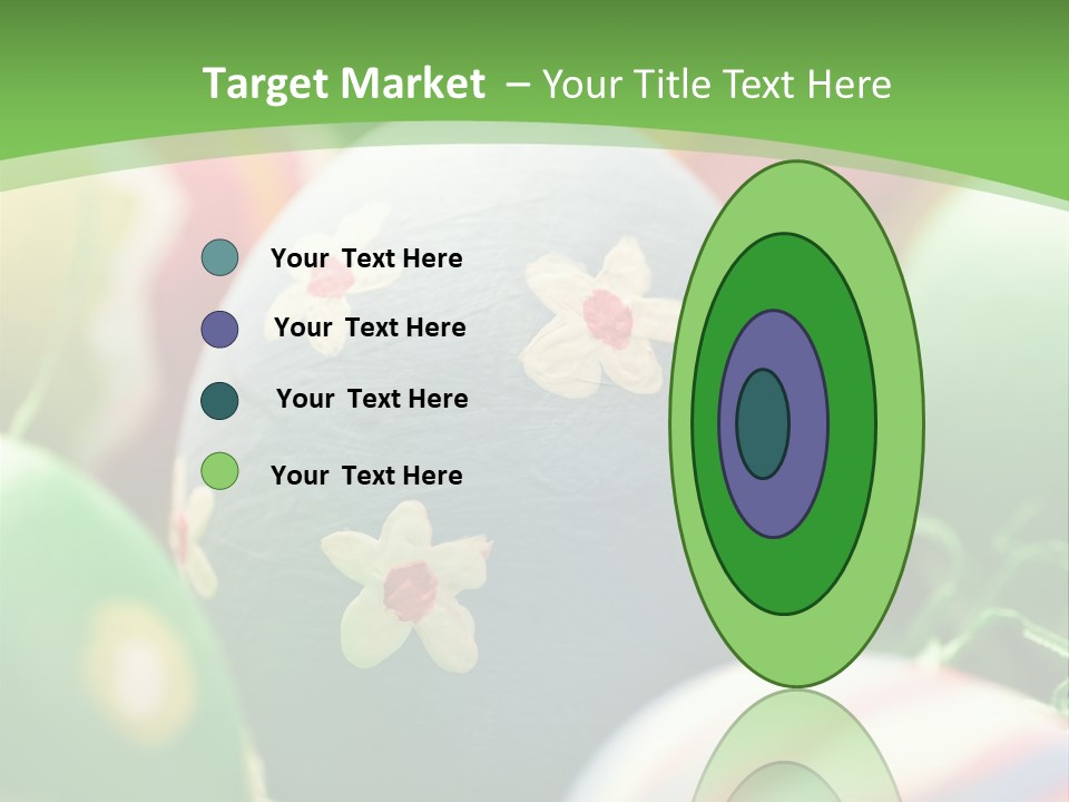 Cheerful Cluster Of Easter Eggs Painted With Rough Strokes - Close Up PowerPoint Template