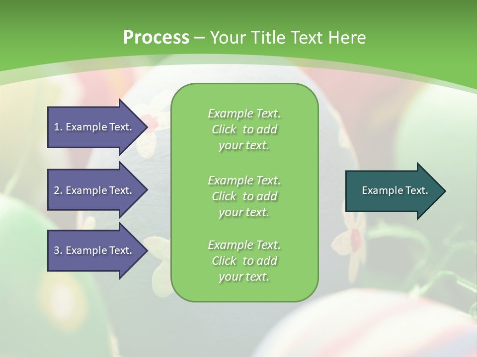 Cheerful Cluster Of Easter Eggs Painted With Rough Strokes - Close Up PowerPoint Template