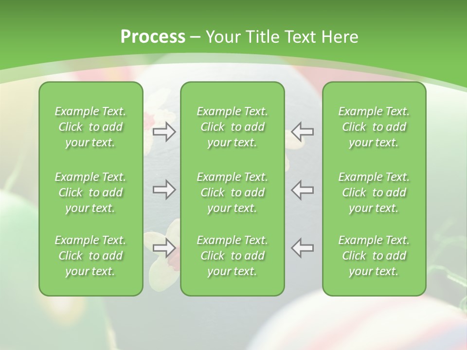 Cheerful Cluster Of Easter Eggs Painted With Rough Strokes - Close Up PowerPoint Template