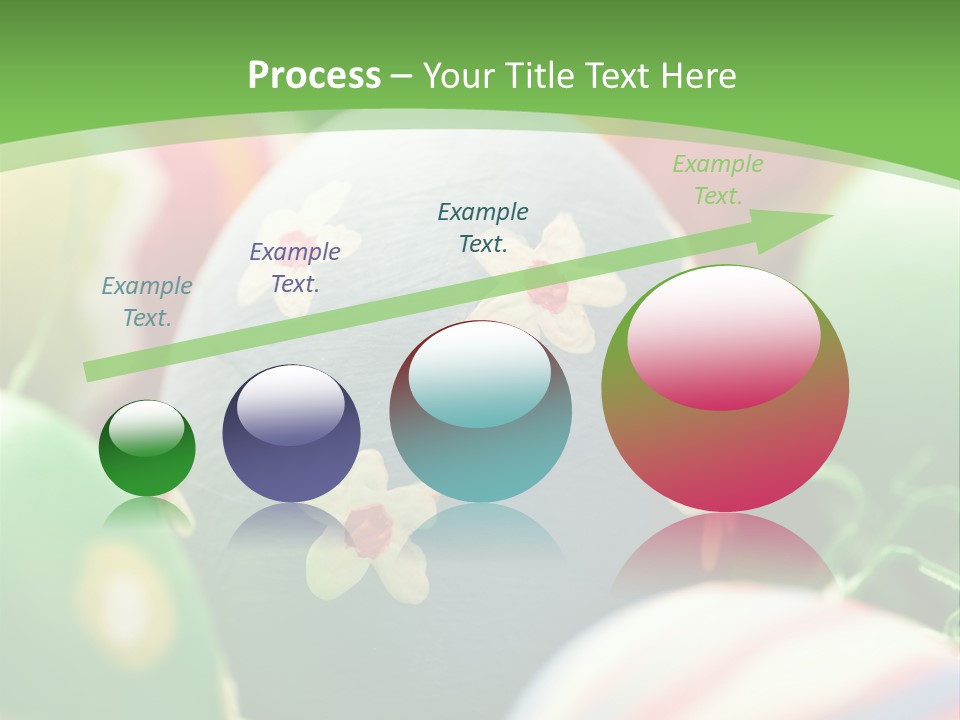 Cheerful Cluster Of Easter Eggs Painted With Rough Strokes - Close Up PowerPoint Template