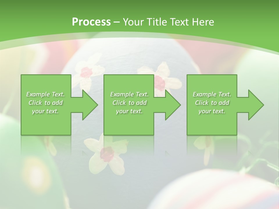 Cheerful Cluster Of Easter Eggs Painted With Rough Strokes - Close Up PowerPoint Template