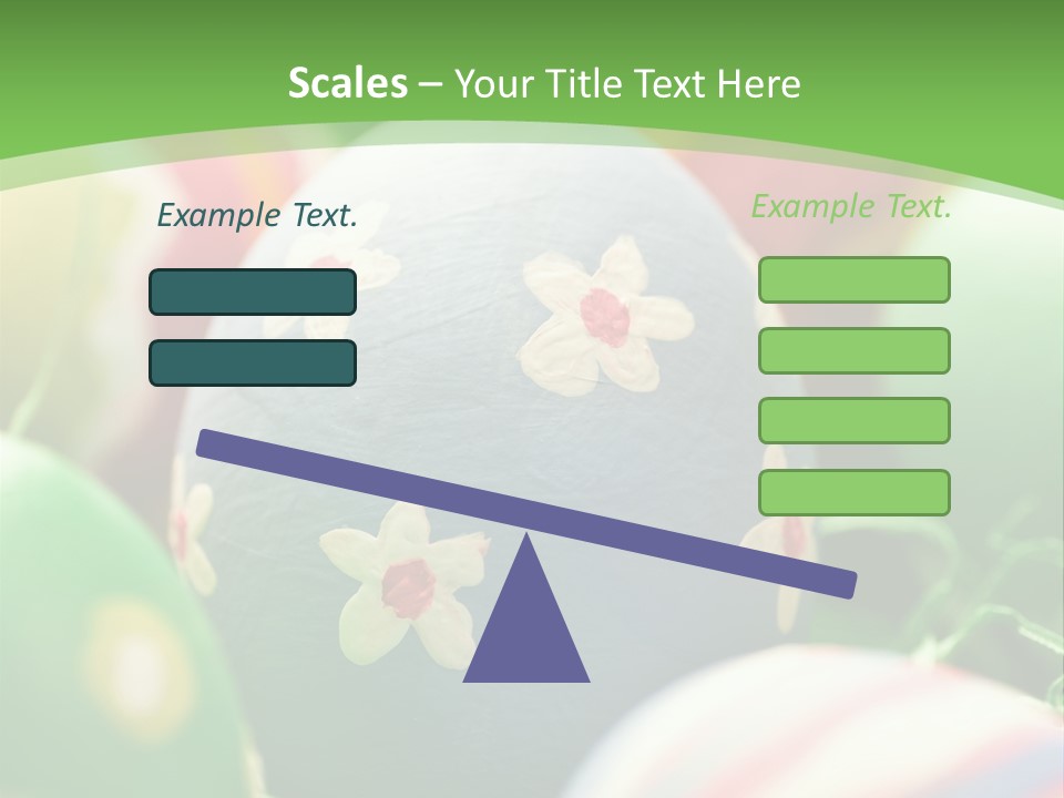 Cheerful Cluster Of Easter Eggs Painted With Rough Strokes - Close Up PowerPoint Template