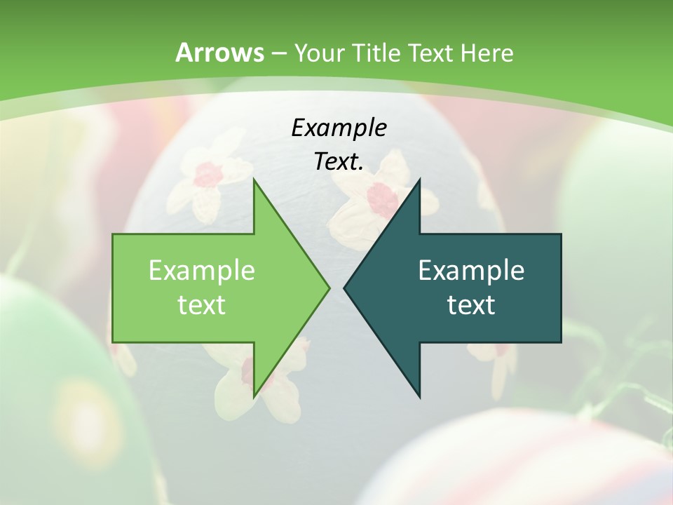 Cheerful Cluster Of Easter Eggs Painted With Rough Strokes - Close Up PowerPoint Template