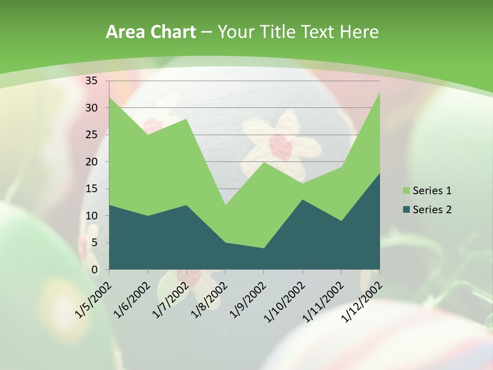 Cheerful Cluster Of Easter Eggs Painted With Rough Strokes - Close Up PowerPoint Template