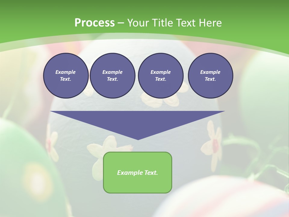 Cheerful Cluster Of Easter Eggs Painted With Rough Strokes - Close Up PowerPoint Template