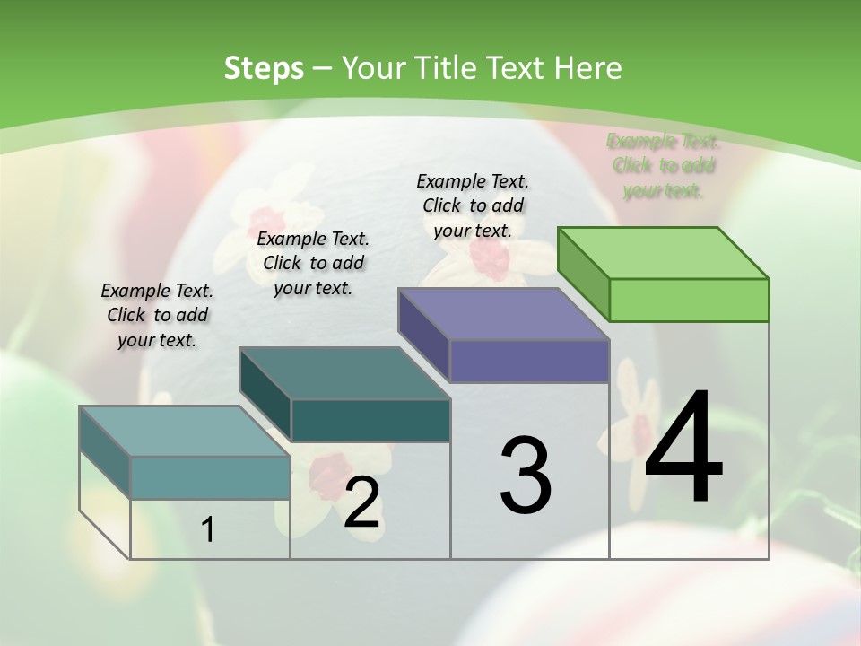 Cheerful Cluster Of Easter Eggs Painted With Rough Strokes - Close Up PowerPoint Template