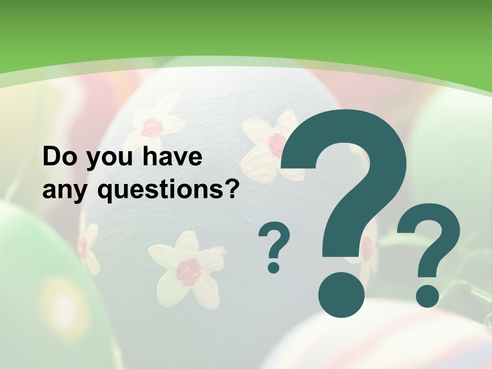 Cheerful Cluster Of Easter Eggs Painted With Rough Strokes - Close Up PowerPoint Template