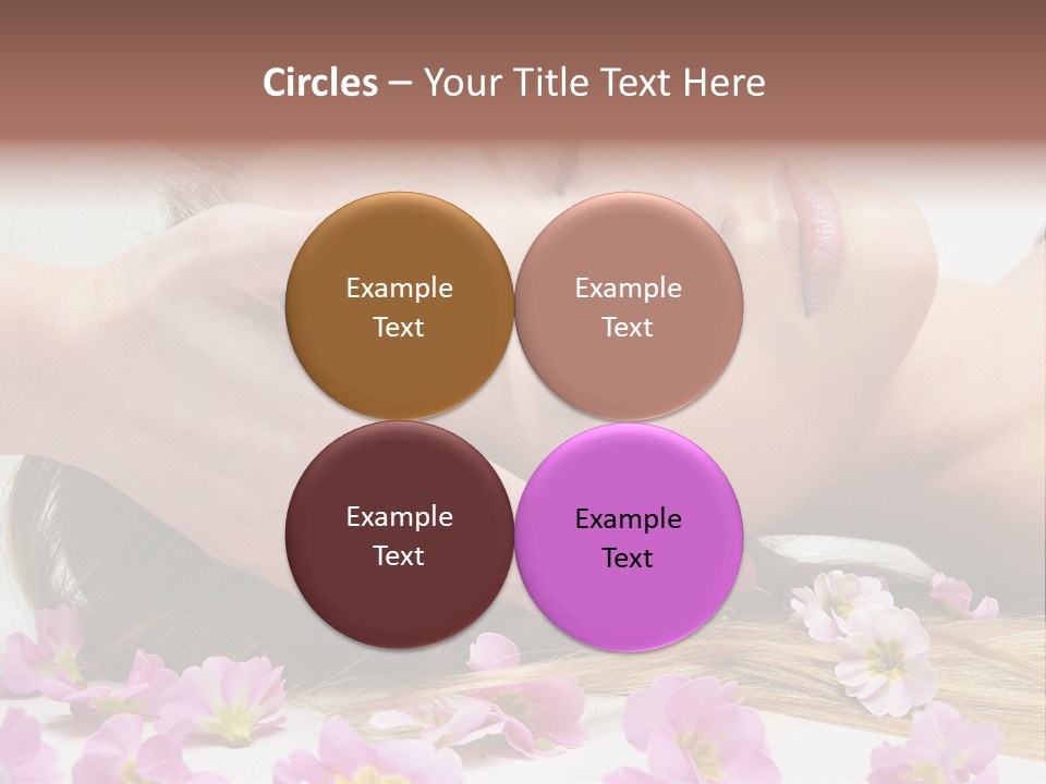 A Woman Getting A Facial Massage From A Professional Massager PowerPoint Template