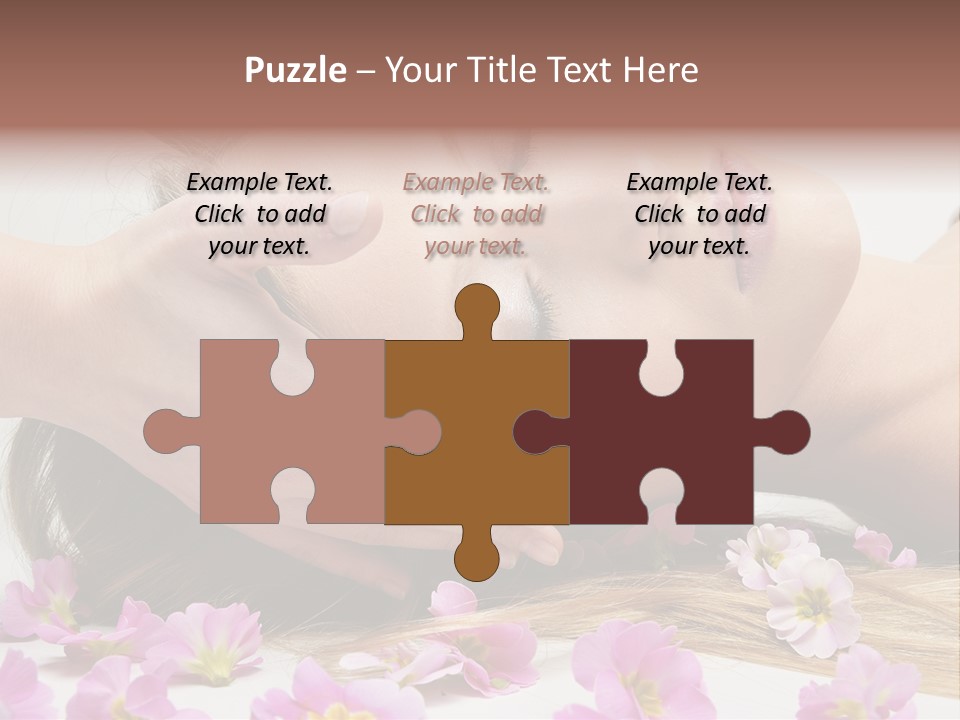 A Woman Getting A Facial Massage From A Professional Massager PowerPoint Template