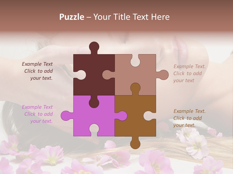 A Woman Getting A Facial Massage From A Professional Massager PowerPoint Template