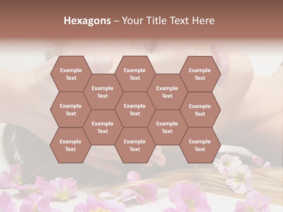 A Woman Getting A Facial Massage From A Professional Massager PowerPoint Template