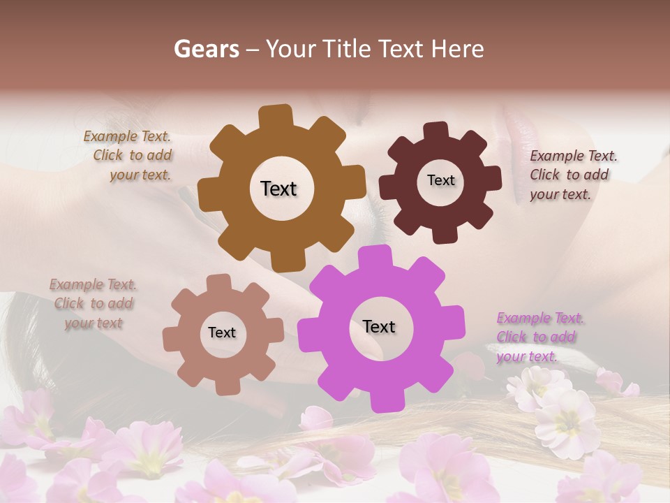 A Woman Getting A Facial Massage From A Professional Massager PowerPoint Template