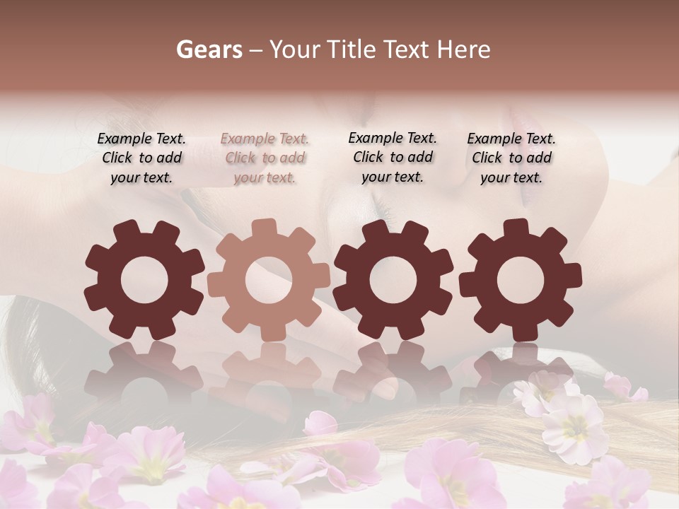 A Woman Getting A Facial Massage From A Professional Massager PowerPoint Template