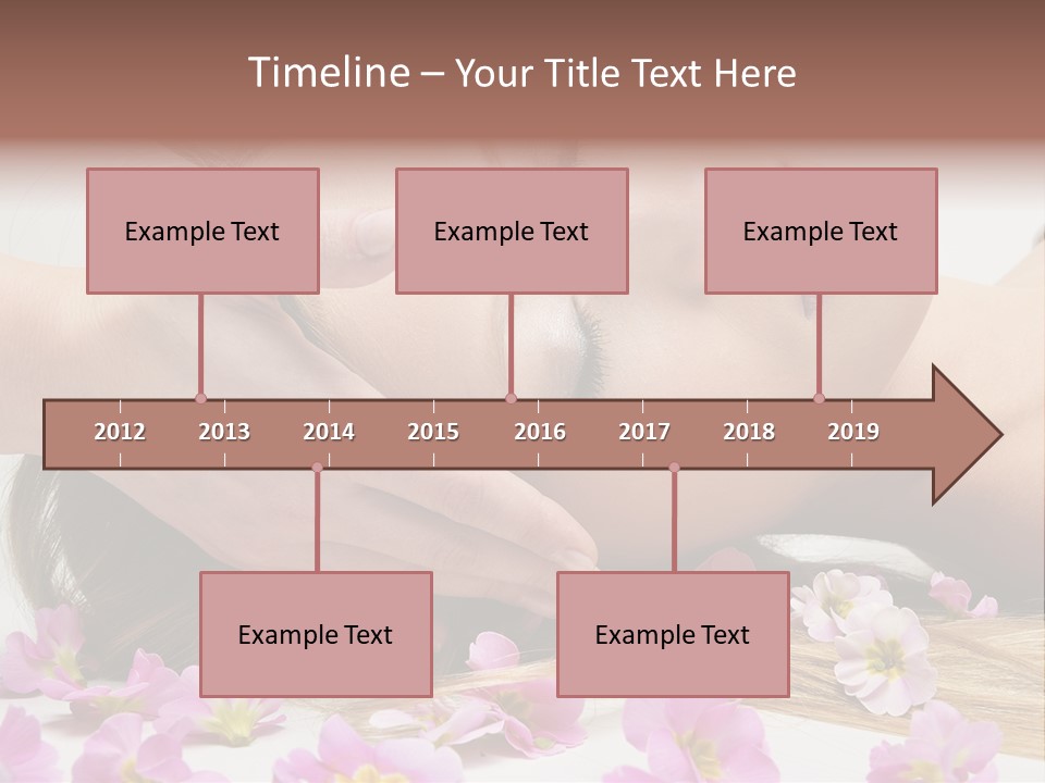 A Woman Getting A Facial Massage From A Professional Massager PowerPoint Template