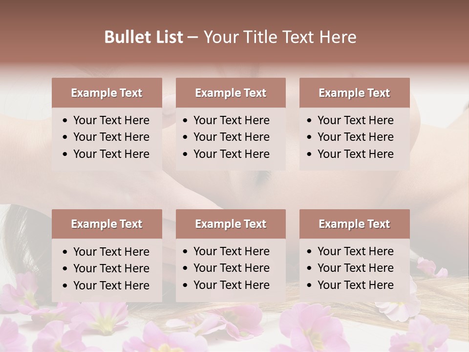 A Woman Getting A Facial Massage From A Professional Massager PowerPoint Template