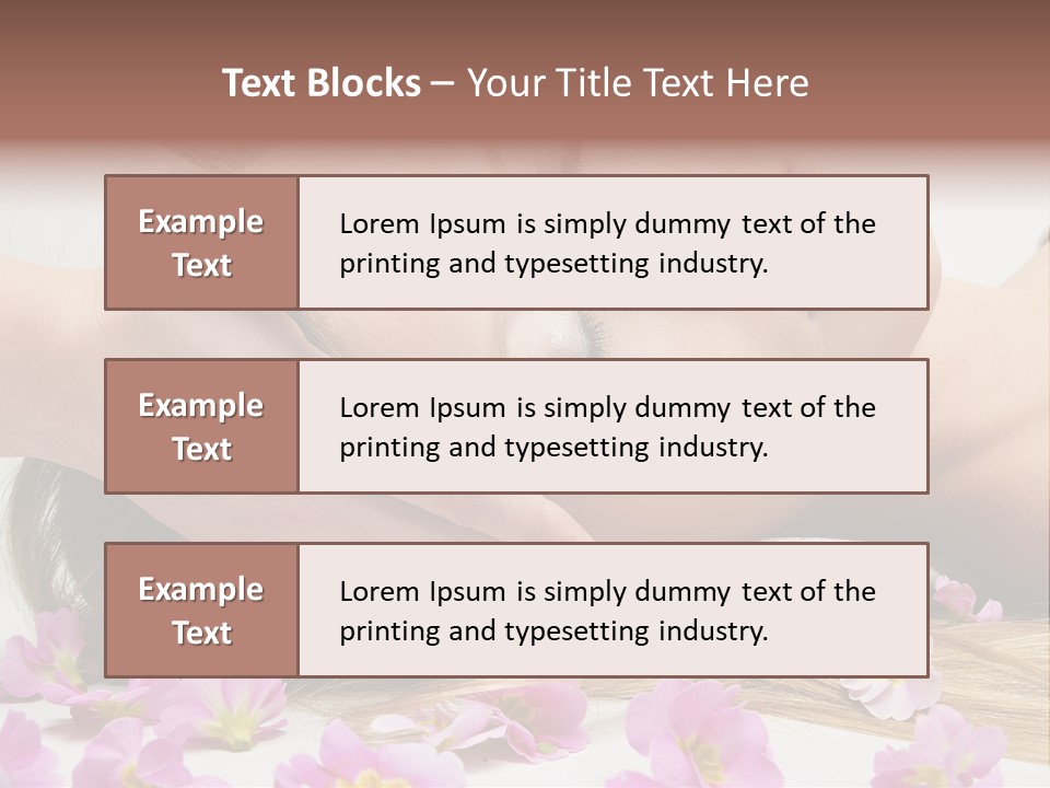 A Woman Getting A Facial Massage From A Professional Massager PowerPoint Template