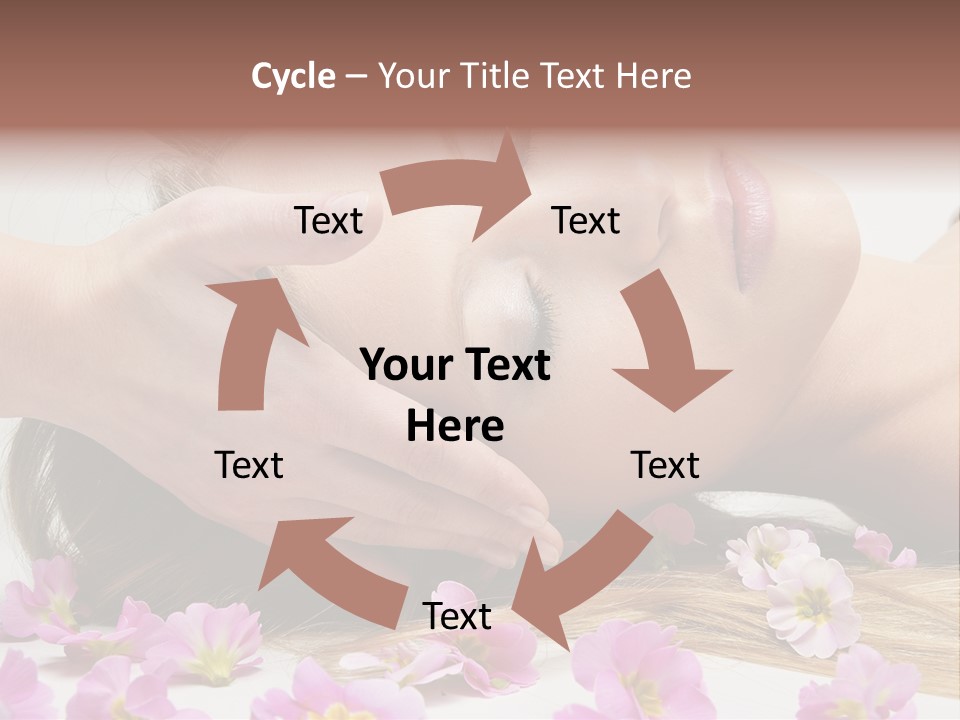 A Woman Getting A Facial Massage From A Professional Massager PowerPoint Template