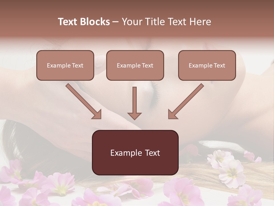 A Woman Getting A Facial Massage From A Professional Massager PowerPoint Template