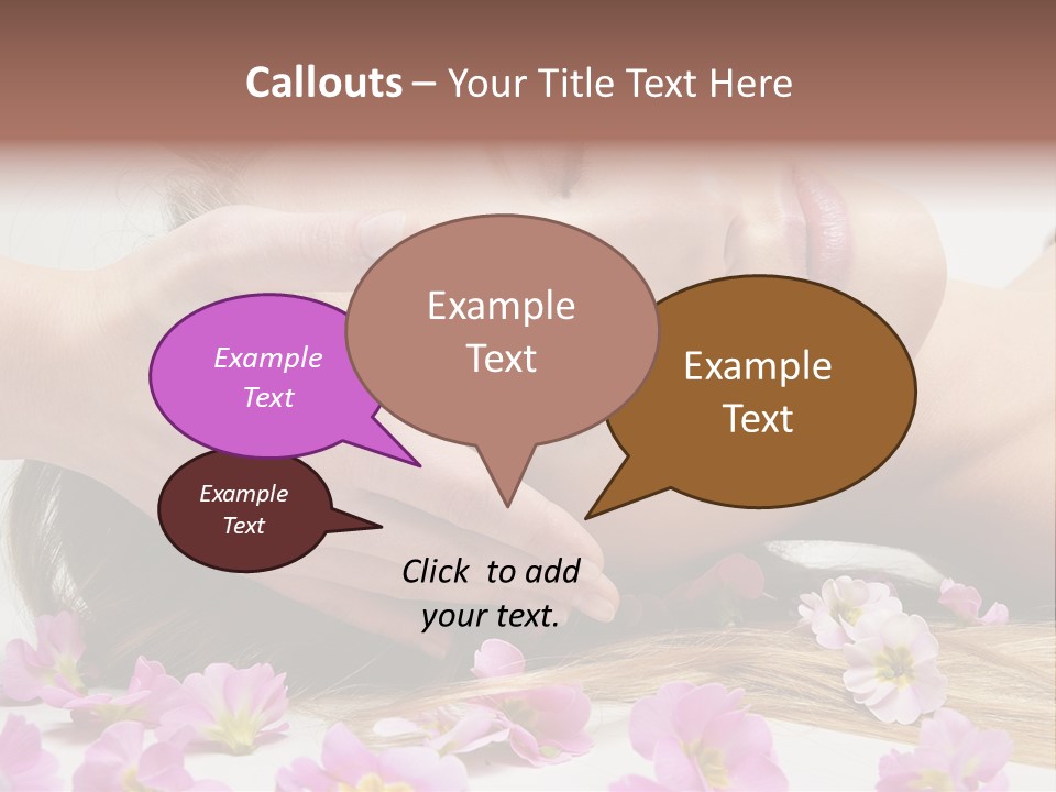 A Woman Getting A Facial Massage From A Professional Massager PowerPoint Template