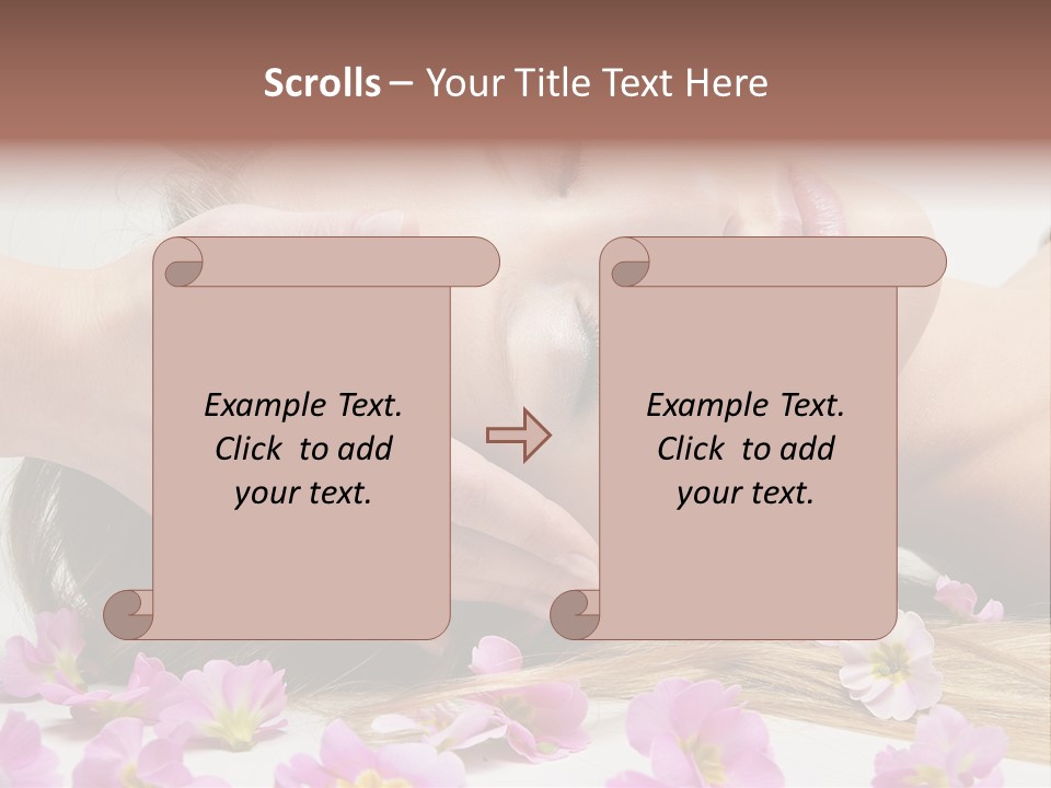 A Woman Getting A Facial Massage From A Professional Massager PowerPoint Template