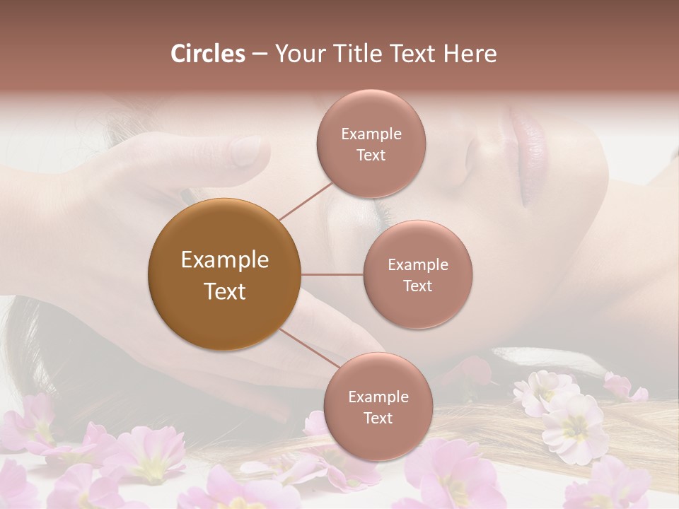 A Woman Getting A Facial Massage From A Professional Massager PowerPoint Template