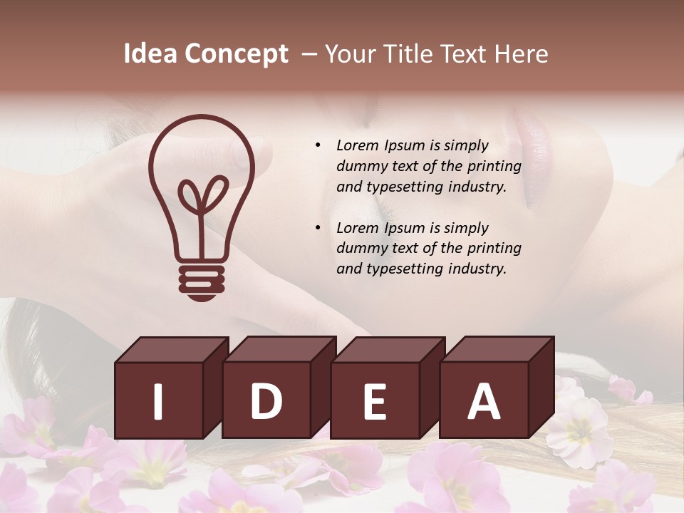 A Woman Getting A Facial Massage From A Professional Massager PowerPoint Template