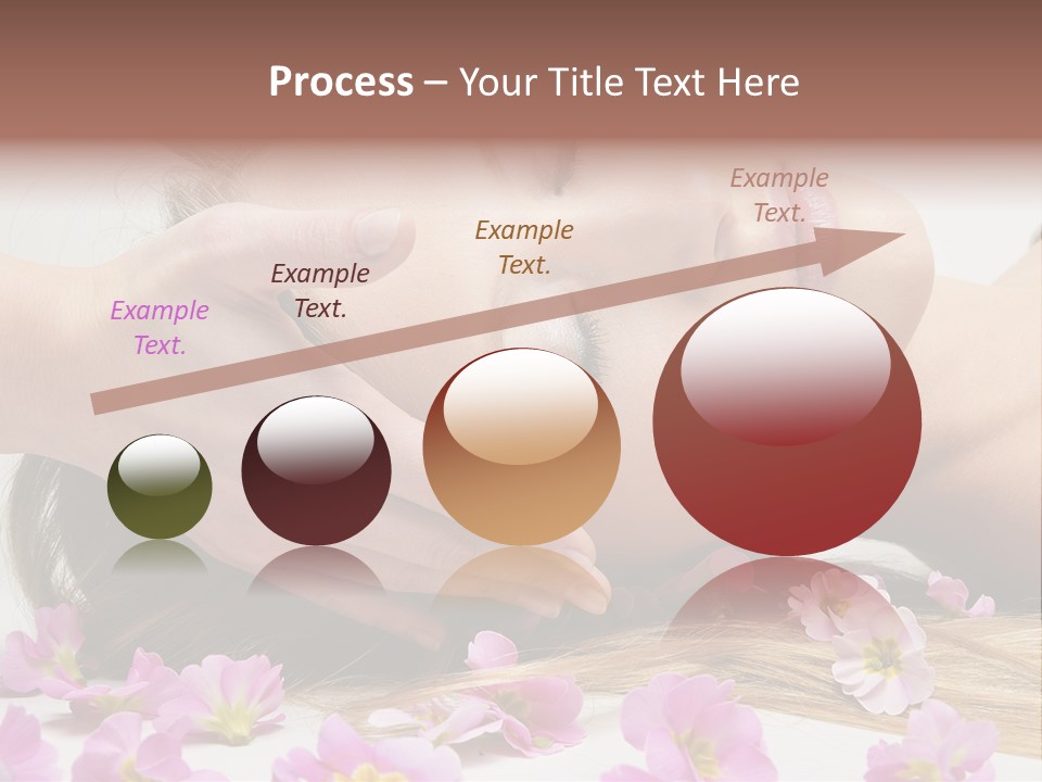 A Woman Getting A Facial Massage From A Professional Massager PowerPoint Template