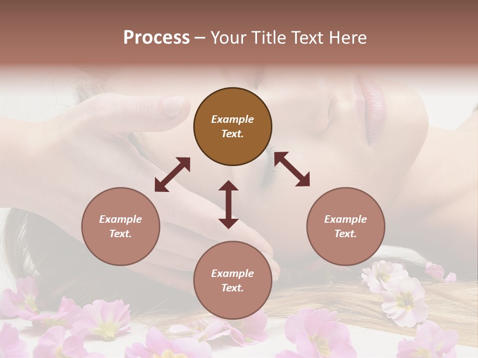 A Woman Getting A Facial Massage From A Professional Massager PowerPoint Template