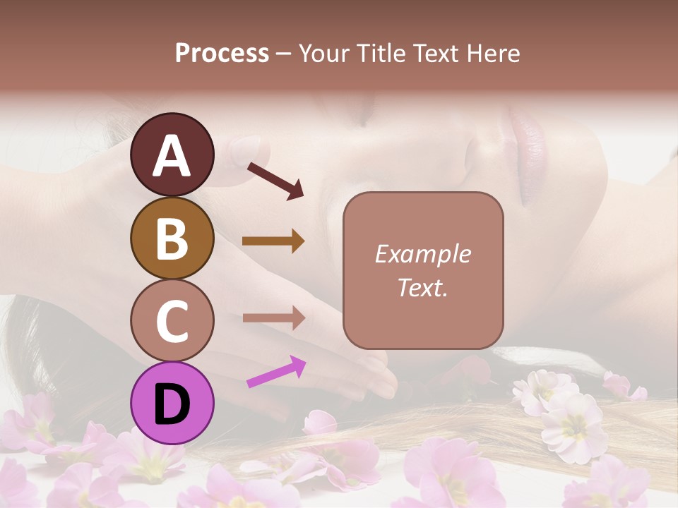 A Woman Getting A Facial Massage From A Professional Massager PowerPoint Template