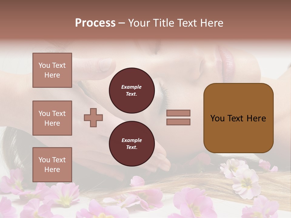 A Woman Getting A Facial Massage From A Professional Massager PowerPoint Template