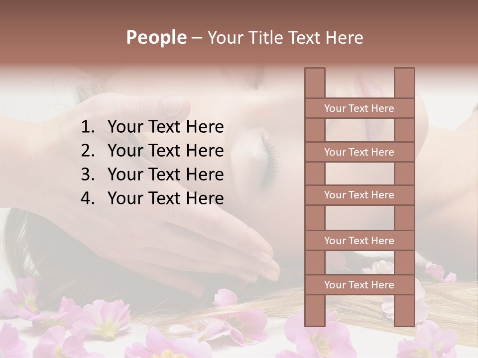 A Woman Getting A Facial Massage From A Professional Massager PowerPoint Template