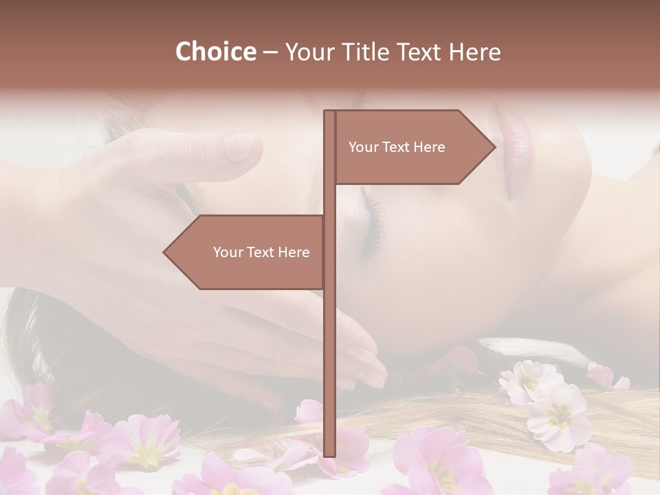 A Woman Getting A Facial Massage From A Professional Massager PowerPoint Template