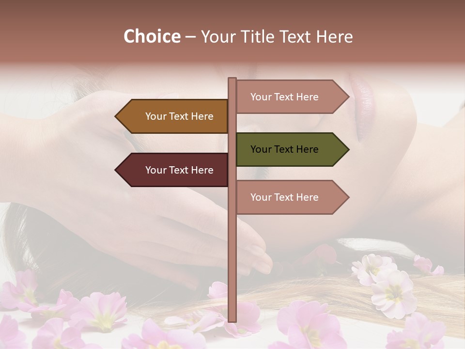 A Woman Getting A Facial Massage From A Professional Massager PowerPoint Template