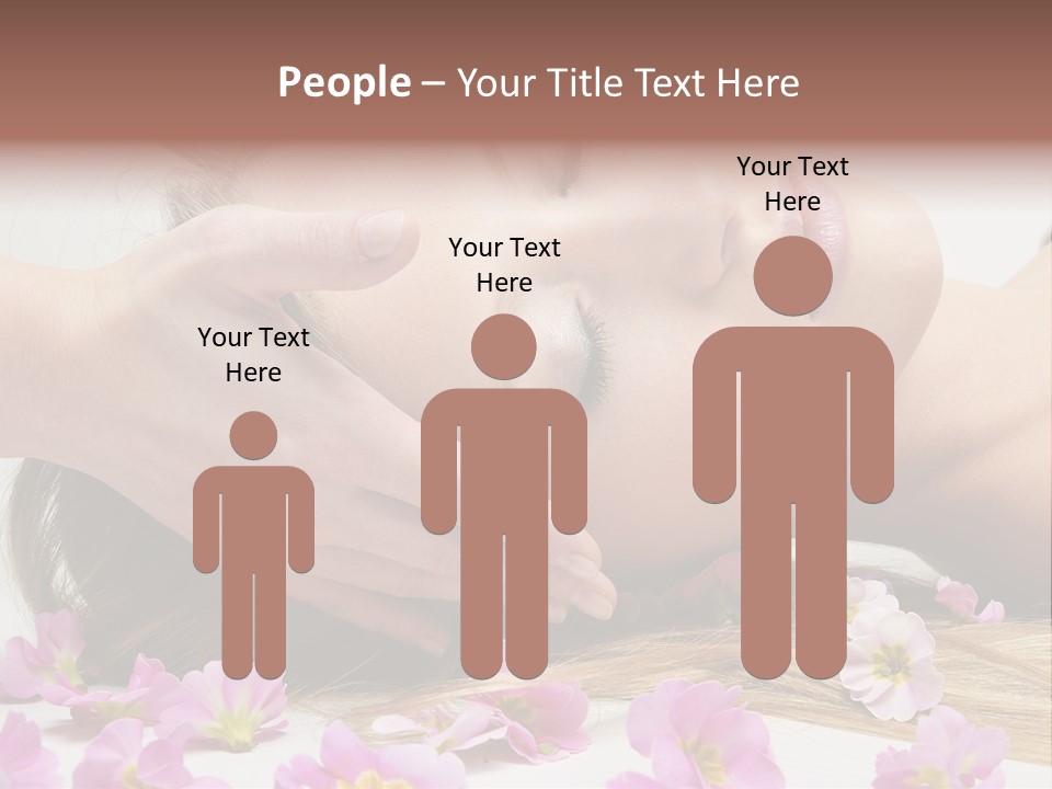 A Woman Getting A Facial Massage From A Professional Massager PowerPoint Template