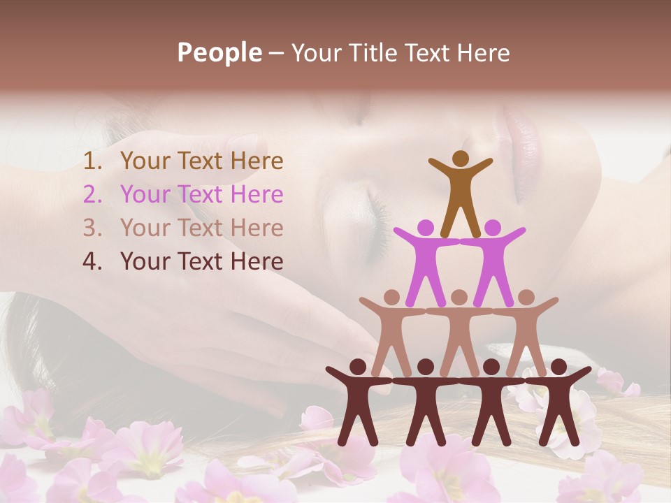 A Woman Getting A Facial Massage From A Professional Massager PowerPoint Template