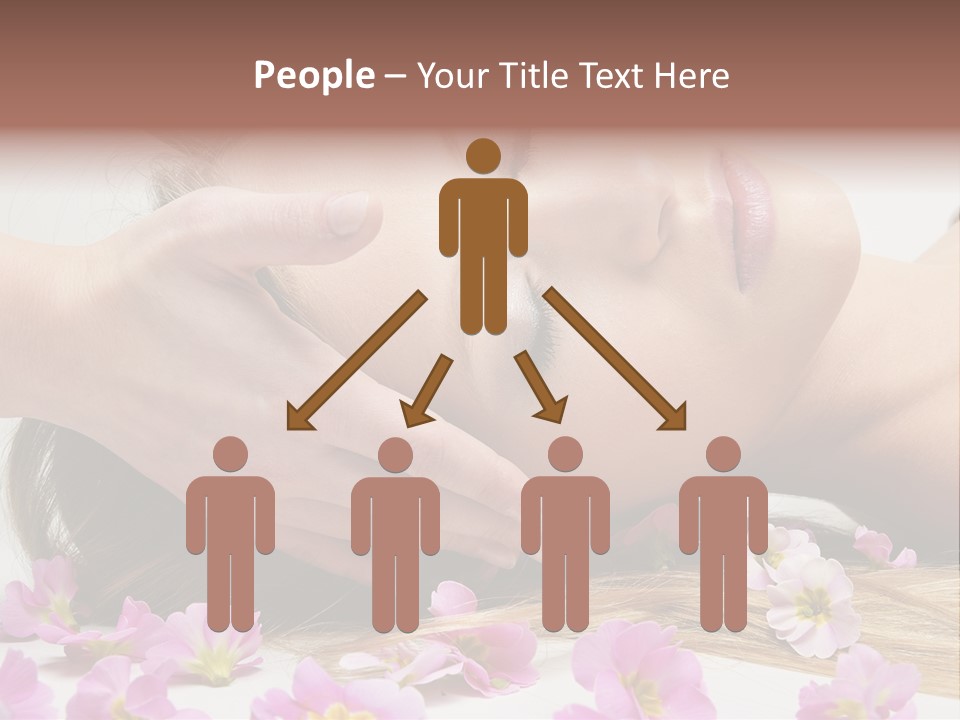 A Woman Getting A Facial Massage From A Professional Massager PowerPoint Template