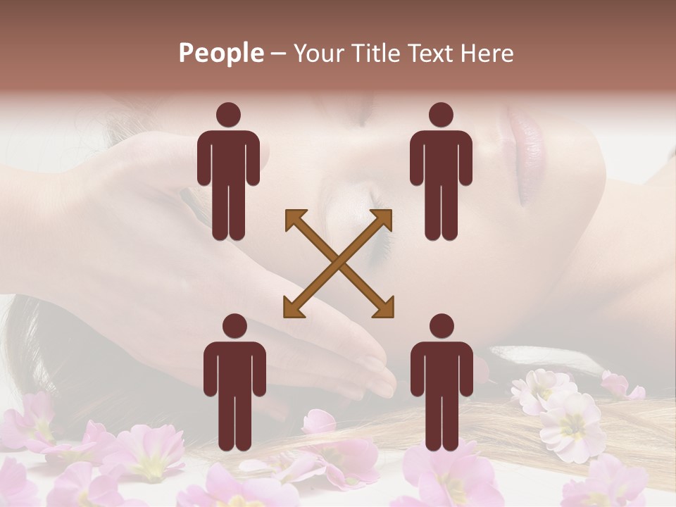 A Woman Getting A Facial Massage From A Professional Massager PowerPoint Template