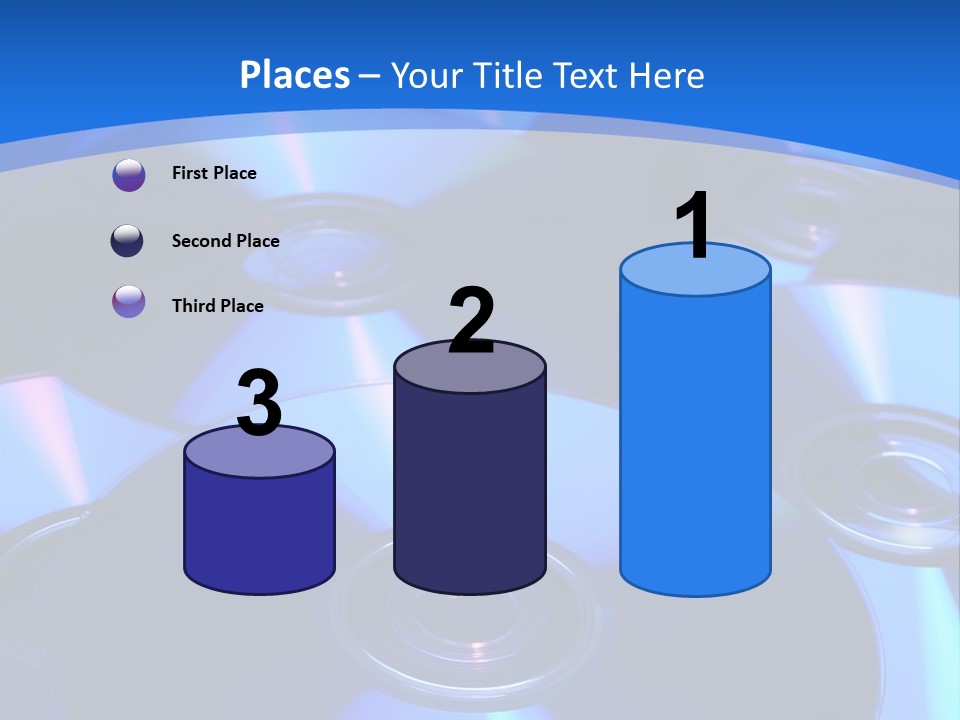 Close Up Of Batch Of Compact Disc PowerPoint Template